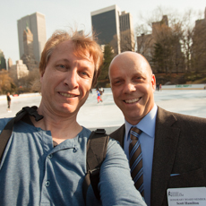 Norbert Schramm und Scott Hamilton in New York